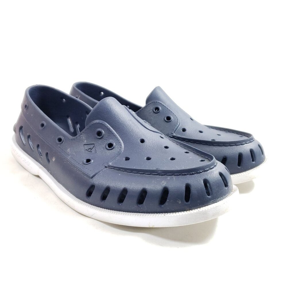 Sperry Mens Blue Slip-On Rubber Loafers Mens 10 Women's 12